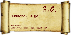 Hudacsek Olga névjegykártya